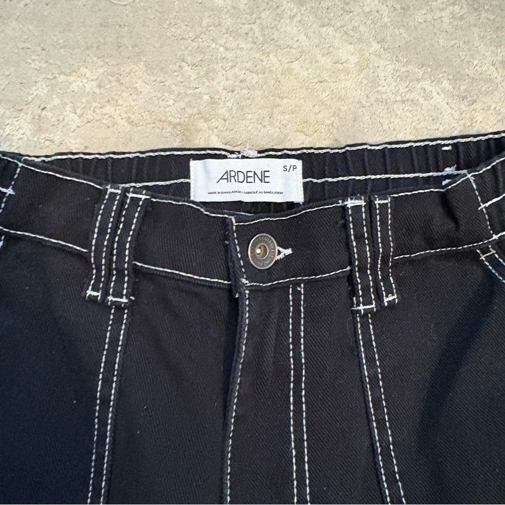 Ardene Cargo Utility Denim Wide Leg High Waist 90s Skater Jeans Size Small - Picture 8 of 14